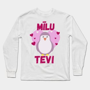 Priecīgu valentīndienu es mīlu tevi - Latviešu Long Sleeve T-Shirt